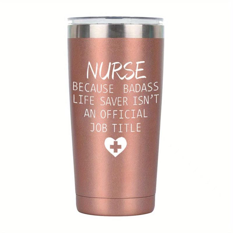 Personalized 20oz Nurse Tumbler - Custom Laser Engraved Gift for Nurses