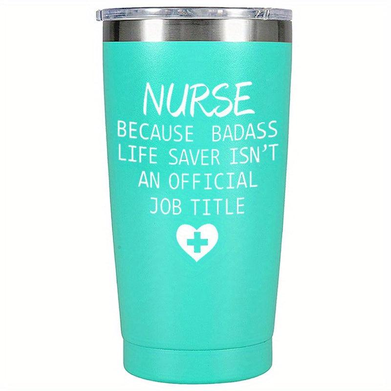 Personalized 20oz Nurse Tumbler - Custom Laser Engraved Gift for Nurses