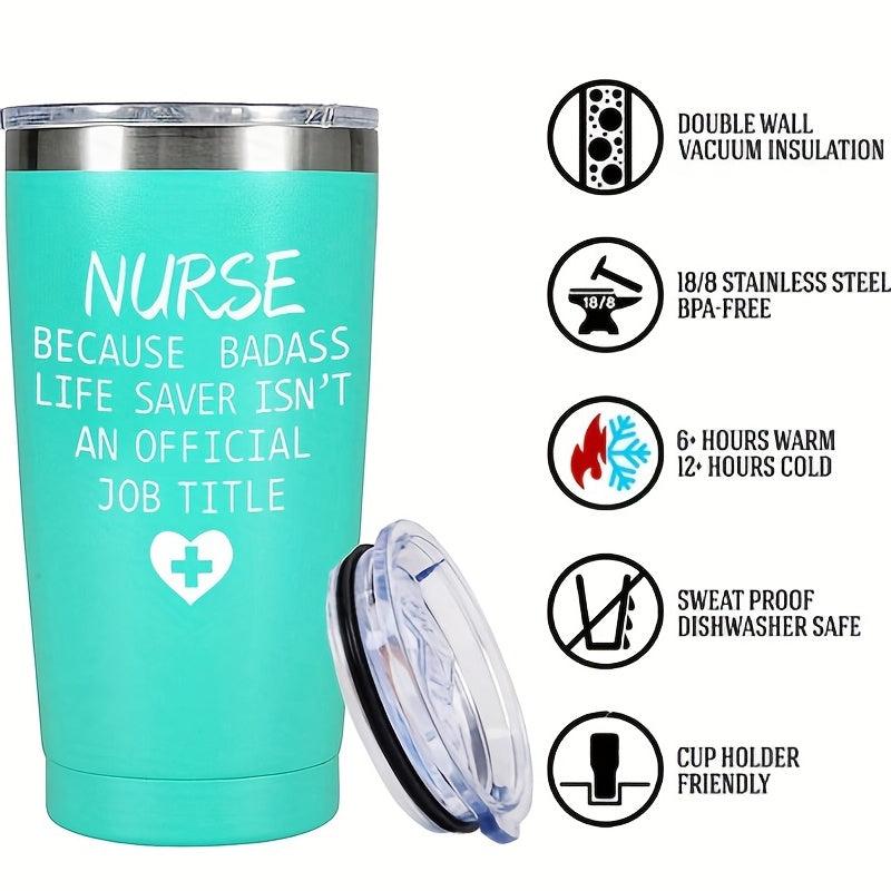 Personalized 20oz Nurse Tumbler - Custom Laser Engraved Gift for Nurses