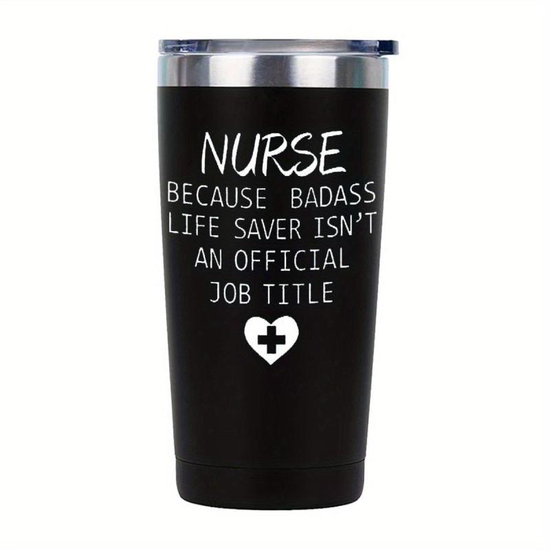 Personalized 20oz Nurse Tumbler - Custom Laser Engraved Gift for Nurses