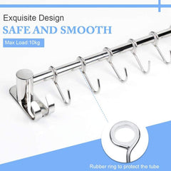 304 Stainless Steel Kitchen Hanger with 12 Hooks