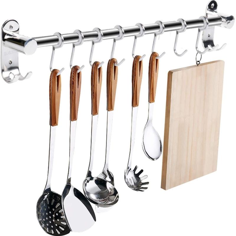 304 Stainless Steel Kitchen Hanger with 12 Hooks