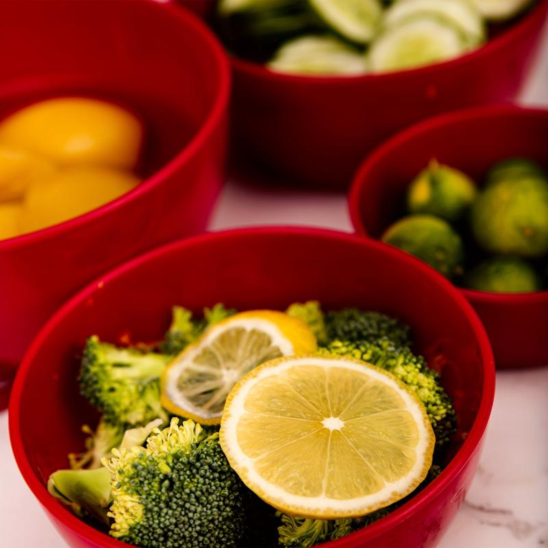 4pcs Round Bento Boxes with Lids for Dessert Soup Sauce Coffee