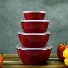 4pcs Round Bento Boxes with Lids for Dessert Soup Sauce Coffee