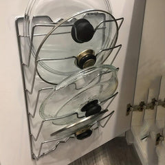 Stainless Steel Pot Lid Holder 5 Tier Rack