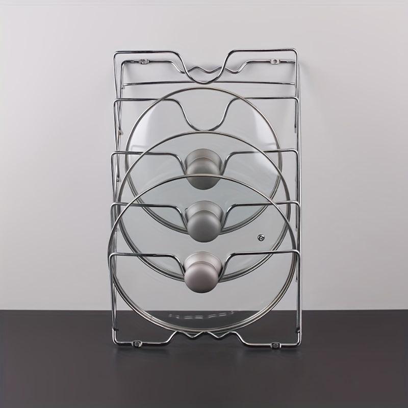 Stainless Steel Pot Lid Holder 5 Tier Rack