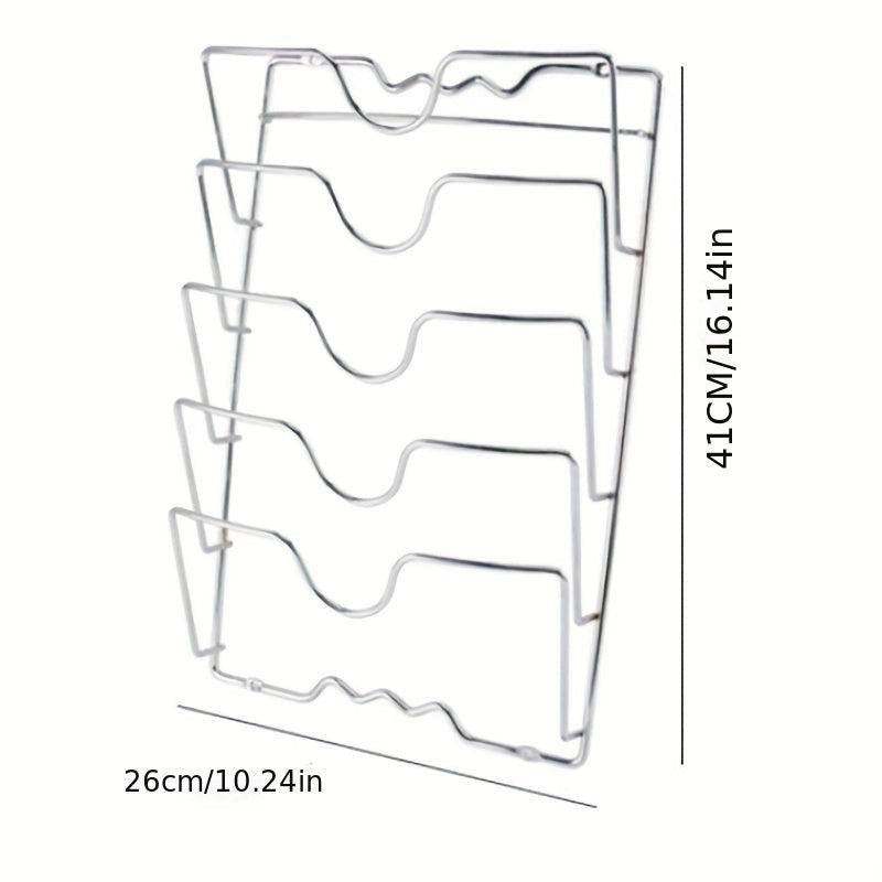 Stainless Steel Pot Lid Holder 5 Tier Rack