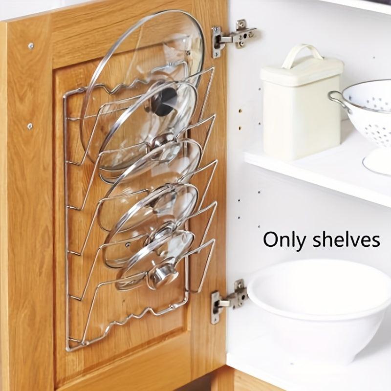 Stainless Steel Pot Lid Holder 5 Tier Rack