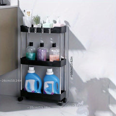 Layer Floor Shelf for Bathroom Kitchen Household Supplies
