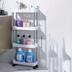 Layer Floor Shelf for Bathroom Kitchen Household Supplies