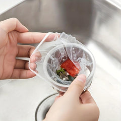 100 Disposable Sink Filter Mesh Bags Easy Cleaning Food Waste Disposal