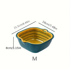 6pcs Double Layer Drainage Basket for Washing and Storage
