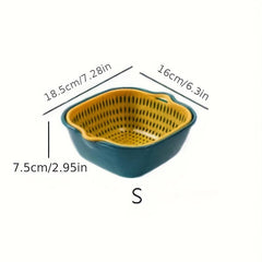 6pcs Double Layer Drainage Basket for Washing and Storage
