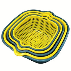 6pcs Double Layer Drainage Basket for Washing and Storage