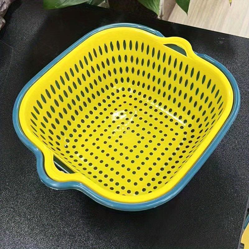 6pcs Double Layer Drainage Basket for Washing and Storage