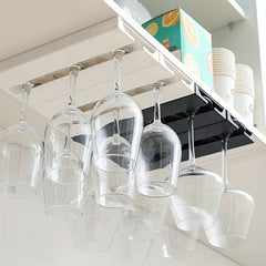 Wine Glass Holder Under Shelf Metal Goblet Rack Hanging Stemware Rack