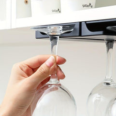 Wine Glass Holder Under Shelf Metal Goblet Rack Hanging Stemware Rack