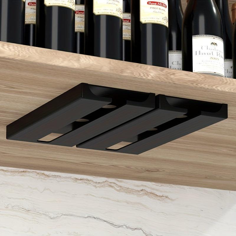Wine Glass Holder Under Shelf Metal Goblet Rack Hanging Stemware Rack