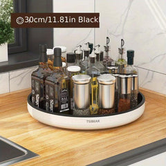 Turntable Kitchen Storage Tray Rotating Non Slip Tableware Season