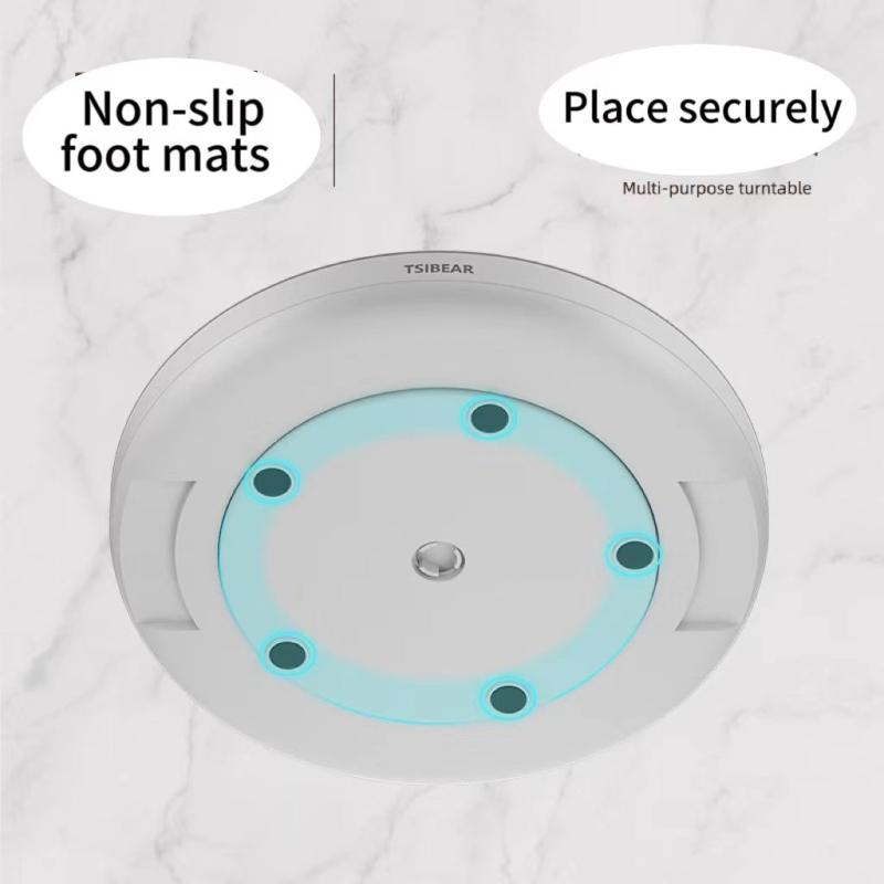 Turntable Kitchen Storage Tray Rotating Non Slip Tableware Season