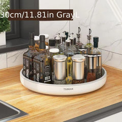 Turntable Kitchen Storage Tray Rotating Non Slip Tableware Season