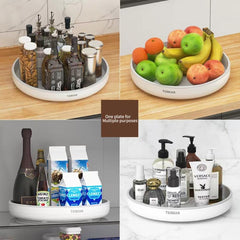 Turntable Kitchen Storage Tray Rotating Non Slip Tableware Season