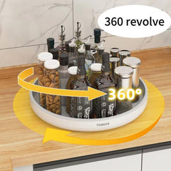 Turntable Kitchen Storage Tray Rotating Non Slip Tableware Season
