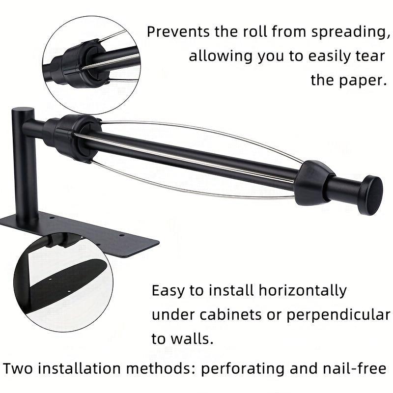 Hanging Paper Towel Holder Under Shelf Storage