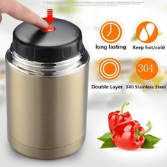 Large Capacity 1000ML Lunch Box Stainless Steel Food Container Vacuum Flask
