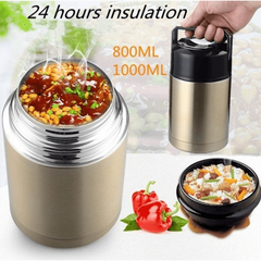 Large Capacity 1000ML Lunch Box Stainless Steel Food Container Vacuum Flask