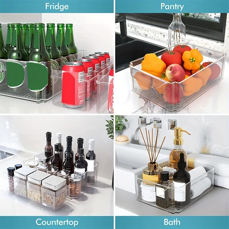 7pcs Fridge Organizers Stackable Refrigerator Organizers With Lids BPA Free