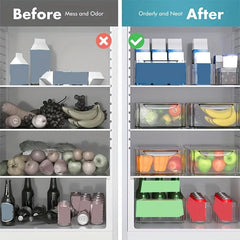 7pcs Fridge Organizers Stackable Refrigerator Organizers With Lids BPA Free