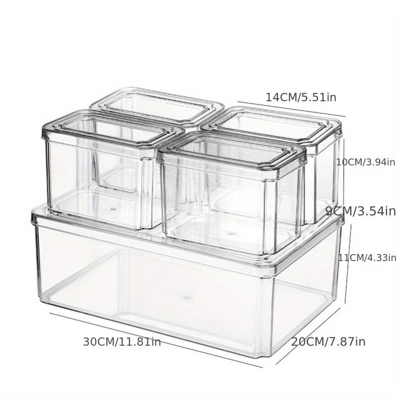 7pcs Fridge Organizers Stackable Refrigerator Organizers With Lids BPA Free