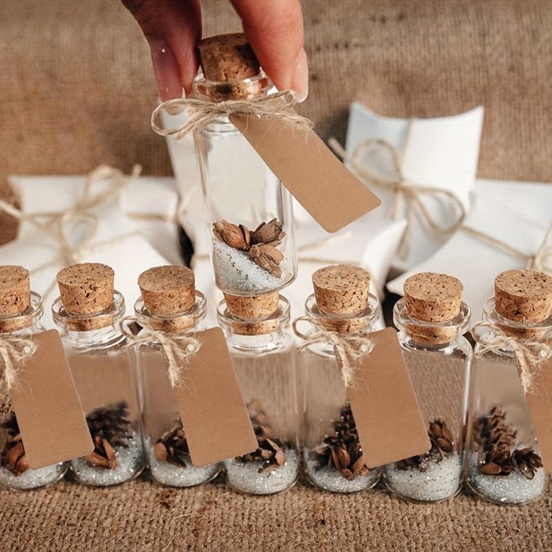 25ML Mini Glass Bottle With Cork Clear Wish Bottle Hanging