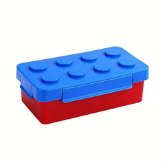 Large Capacity Building Blocks Lunch Box with Two Compartments for Teenagers