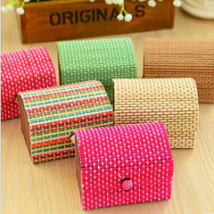 Bamboo Curtain Jewelry Storage Box Mini