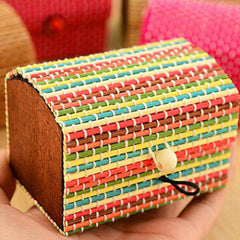 Bamboo Curtain Jewelry Storage Box Mini