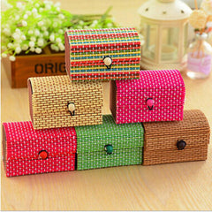 Bamboo Curtain Jewelry Storage Box Mini