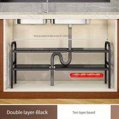 Expandable Retractable Under Sink Organizer for Kitchen and Bathroom