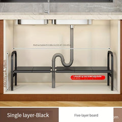 Expandable Retractable Under Sink Organizer for Kitchen and Bathroom