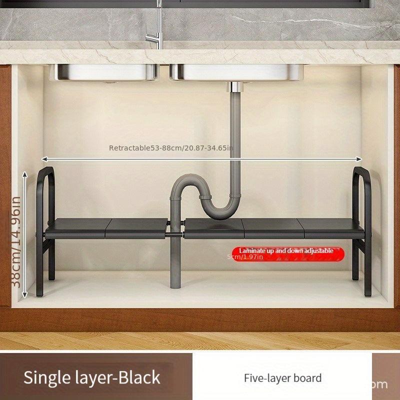 Expandable Retractable Under Sink Organizer for Kitchen and Bathroom