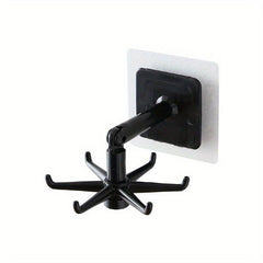 Kitchen 360 Rotating Wall Shelf Pot Chopping Board Hook Rack Self Adhesive