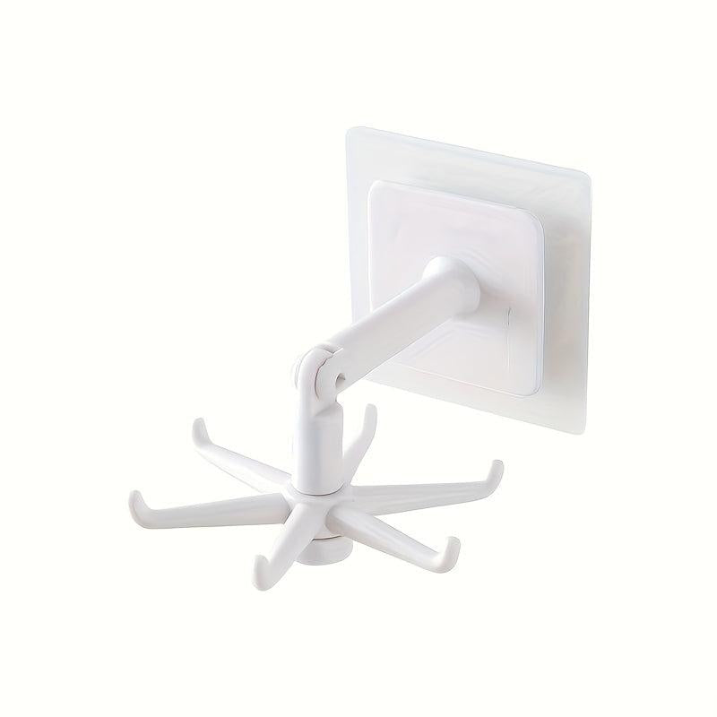 Kitchen 360 Rotating Wall Shelf Pot Chopping Board Hook Rack Self Adhesive