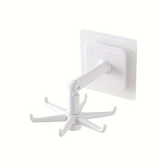 Kitchen 360 Rotating Wall Shelf Pot Chopping Board Hook Rack Self Adhesive