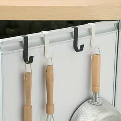 5pcs Stainless Steel Door Back Hooks Multifunctional Storage Hook for Kitchen