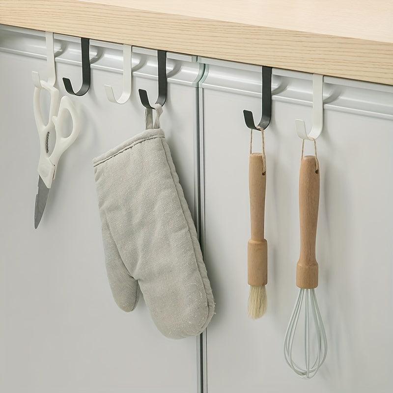 5pcs Stainless Steel Door Back Hooks Multifunctional Storage Hook for Kitchen