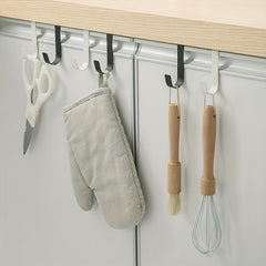 5pcs Stainless Steel Door Back Hooks Multifunctional Storage Hook for Kitchen