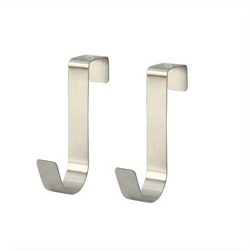 5pcs Stainless Steel Door Back Hooks Multifunctional Storage Hook for Kitchen