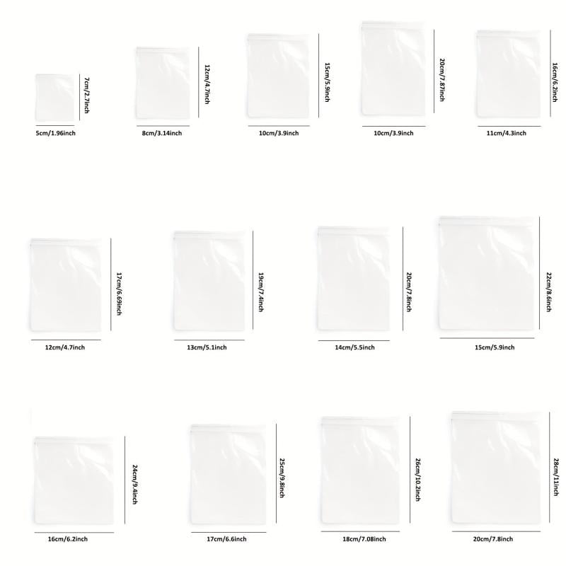 100 Small Ziplock Bags for Food Storage and Jewelry
