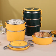 1pc Stainless Steel Layer Insulated Lunch Box for Students Boys Girls and Adults